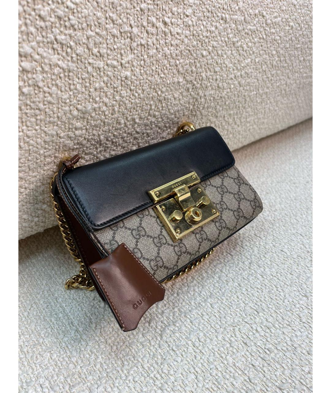 GUCCI Коричневая кожаная сумка через плечо, фото 2