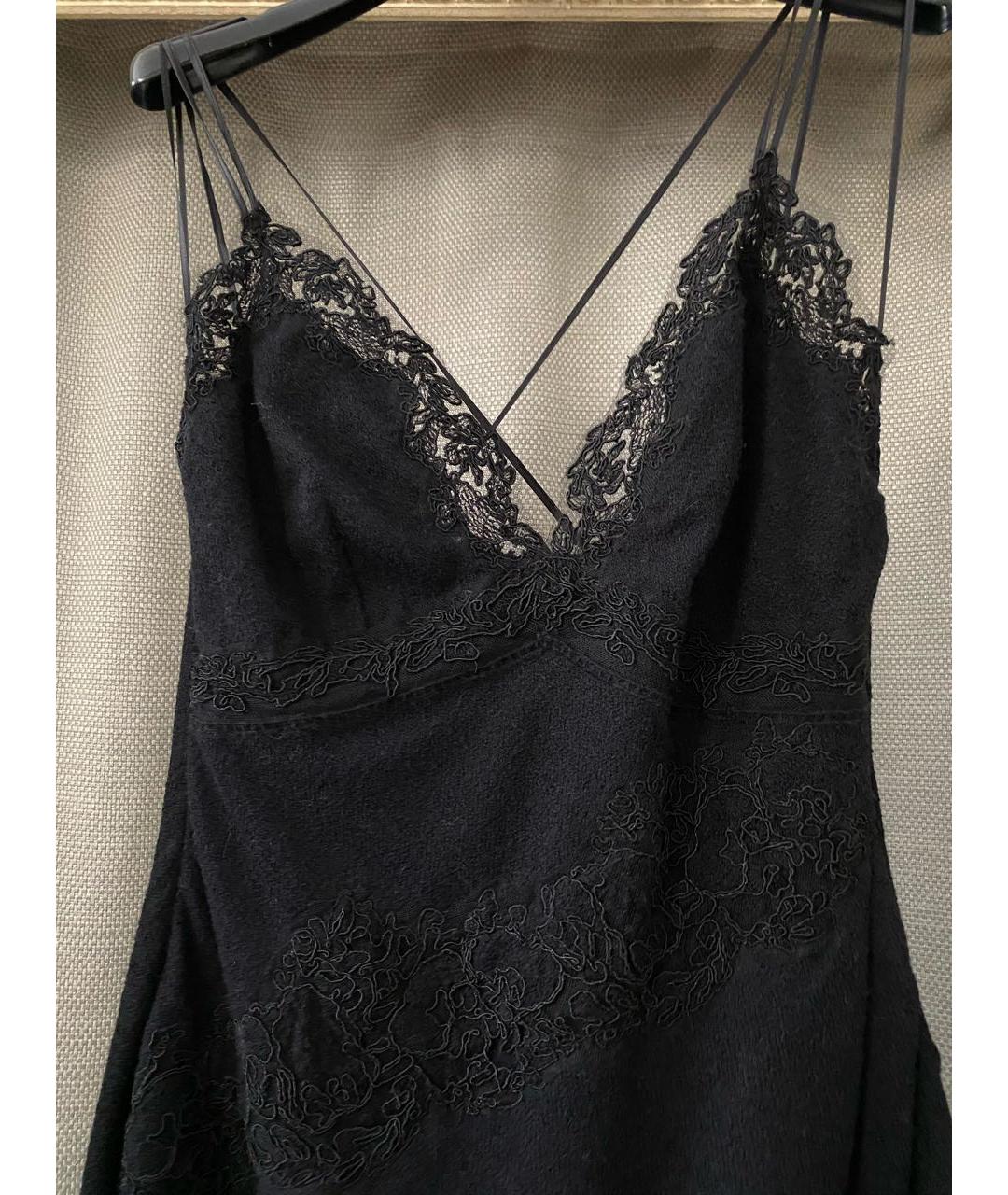 ERMANNO SCERVINO Черное шерстяное коктейльное платье, фото 8