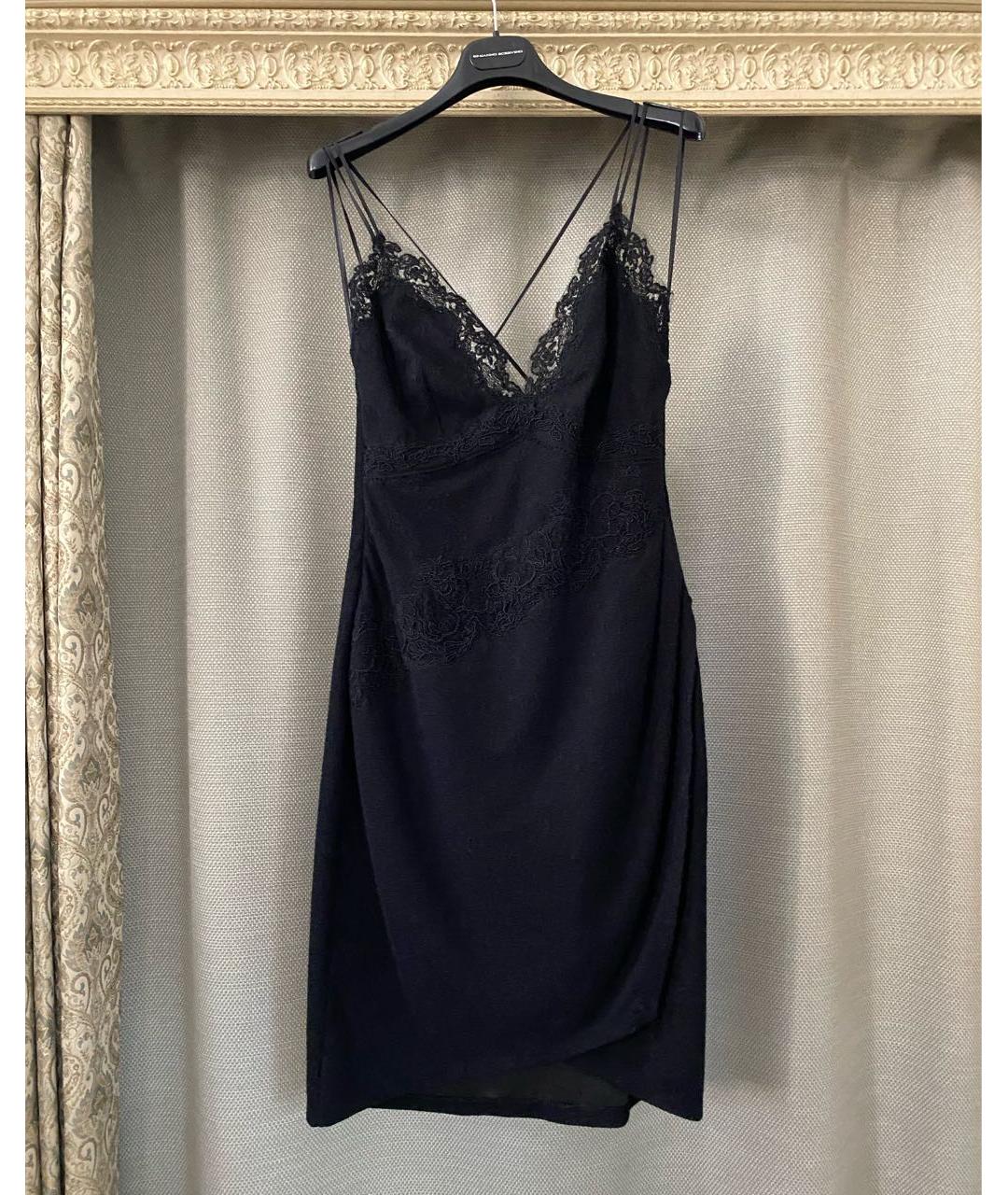 ERMANNO SCERVINO Черное шерстяное коктейльное платье, фото 6