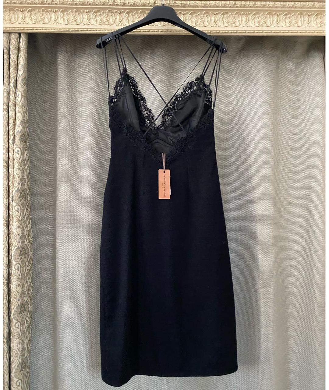 ERMANNO SCERVINO Черное шерстяное коктейльное платье, фото 7