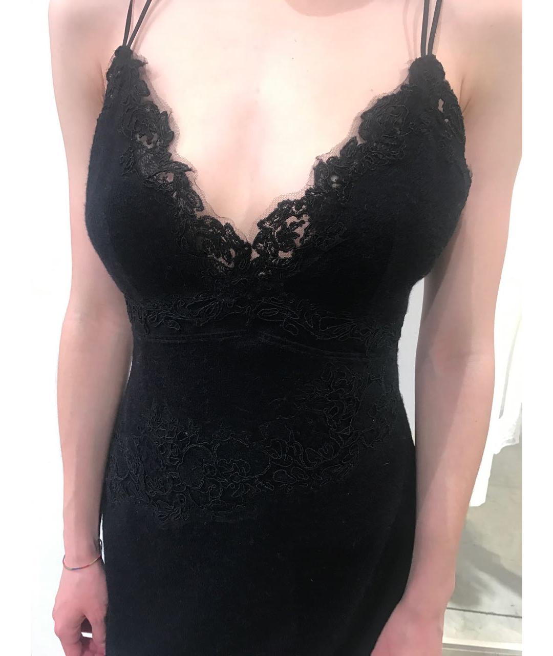 ERMANNO SCERVINO Черное шерстяное коктейльное платье, фото 5