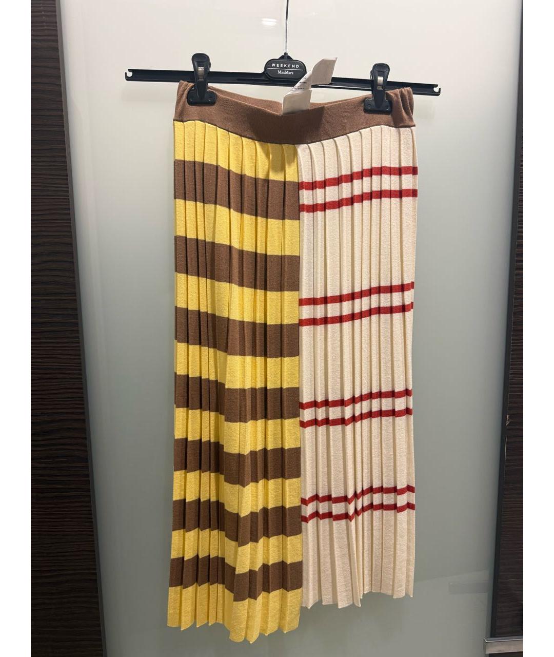 WEEKEND MAX MARA Мульти вискозная юбка миди, фото 6