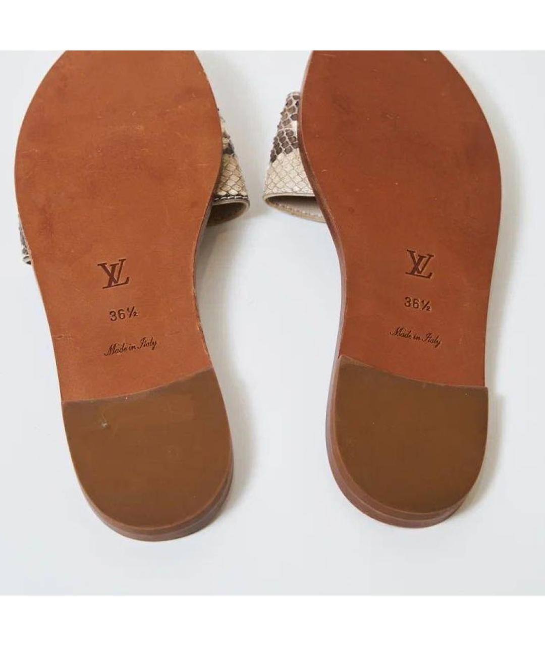 LOUIS VUITTON Шлепанцы из экзотической кожи, фото 3