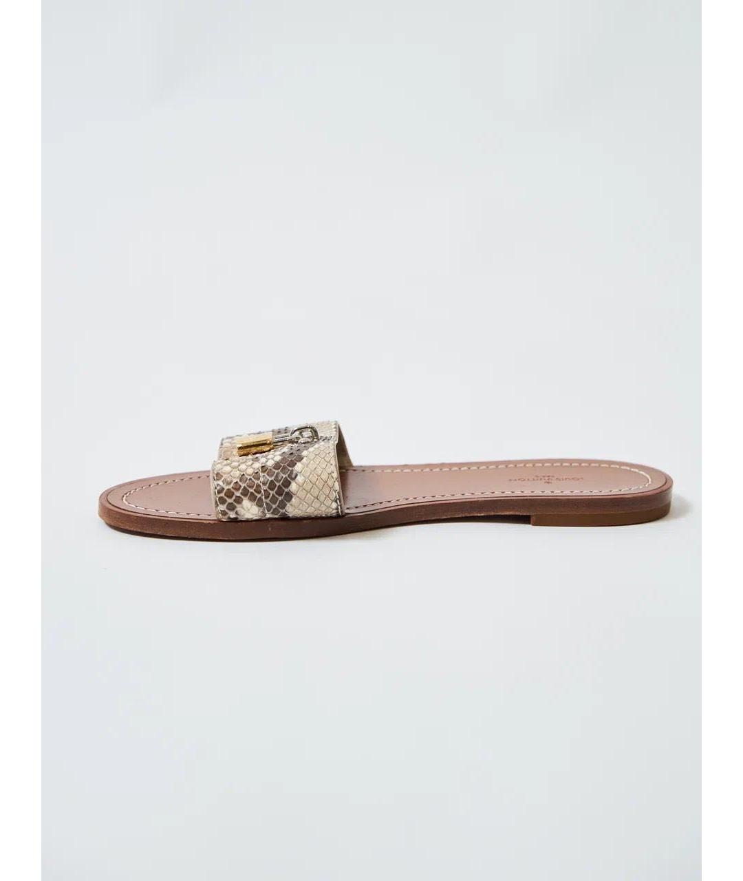 LOUIS VUITTON Шлепанцы из экзотической кожи, фото 6