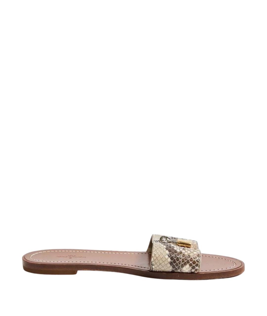 LOUIS VUITTON Шлепанцы из экзотической кожи, фото 1