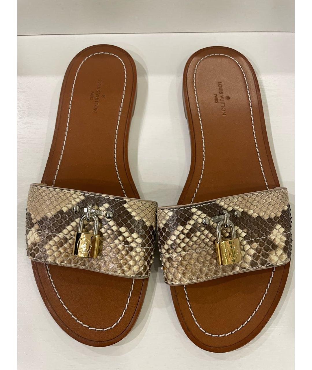 LOUIS VUITTON Шлепанцы из экзотической кожи, фото 2