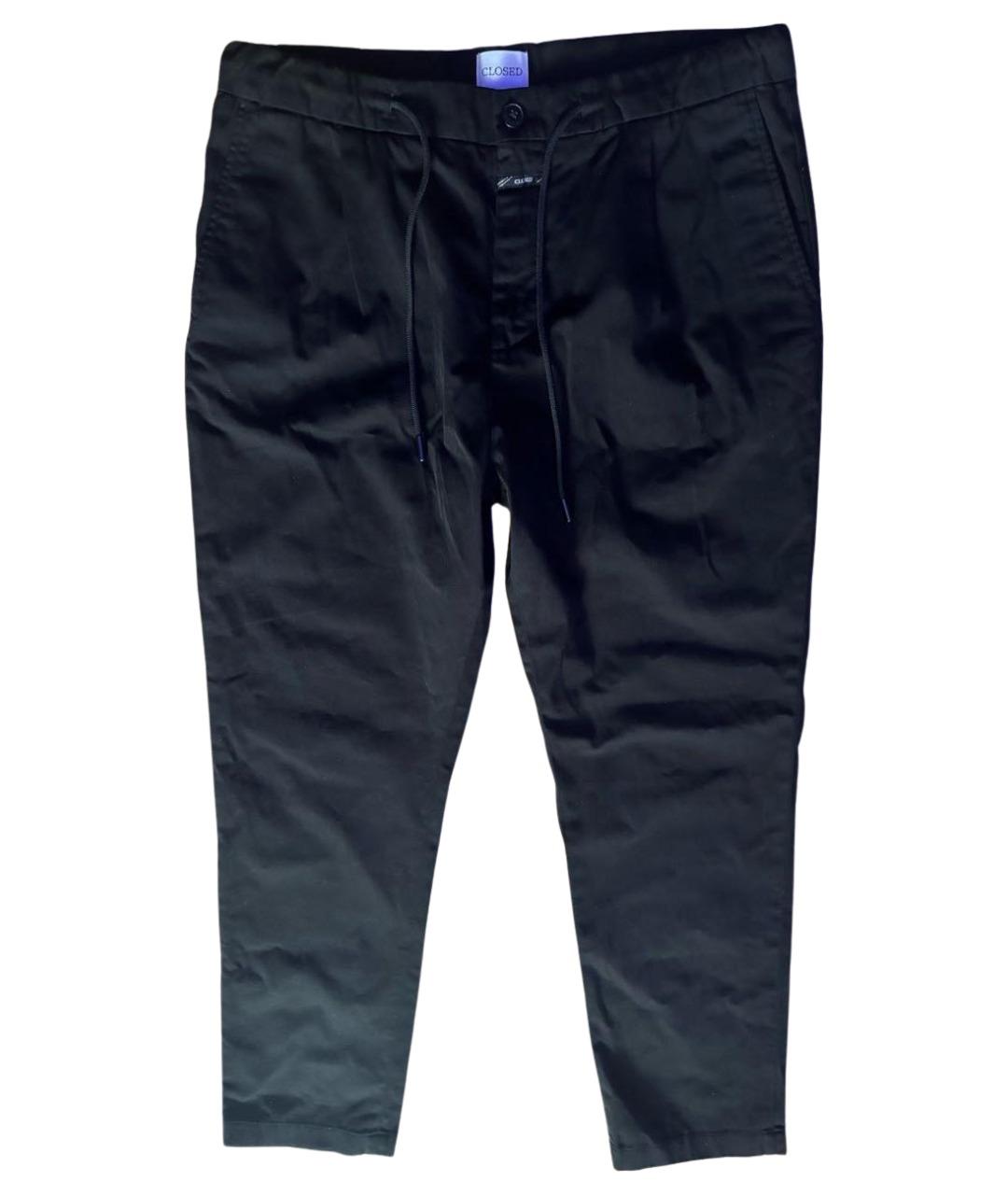 CLOSED Черные хлопко-эластановые повседневные брюки, фото 1