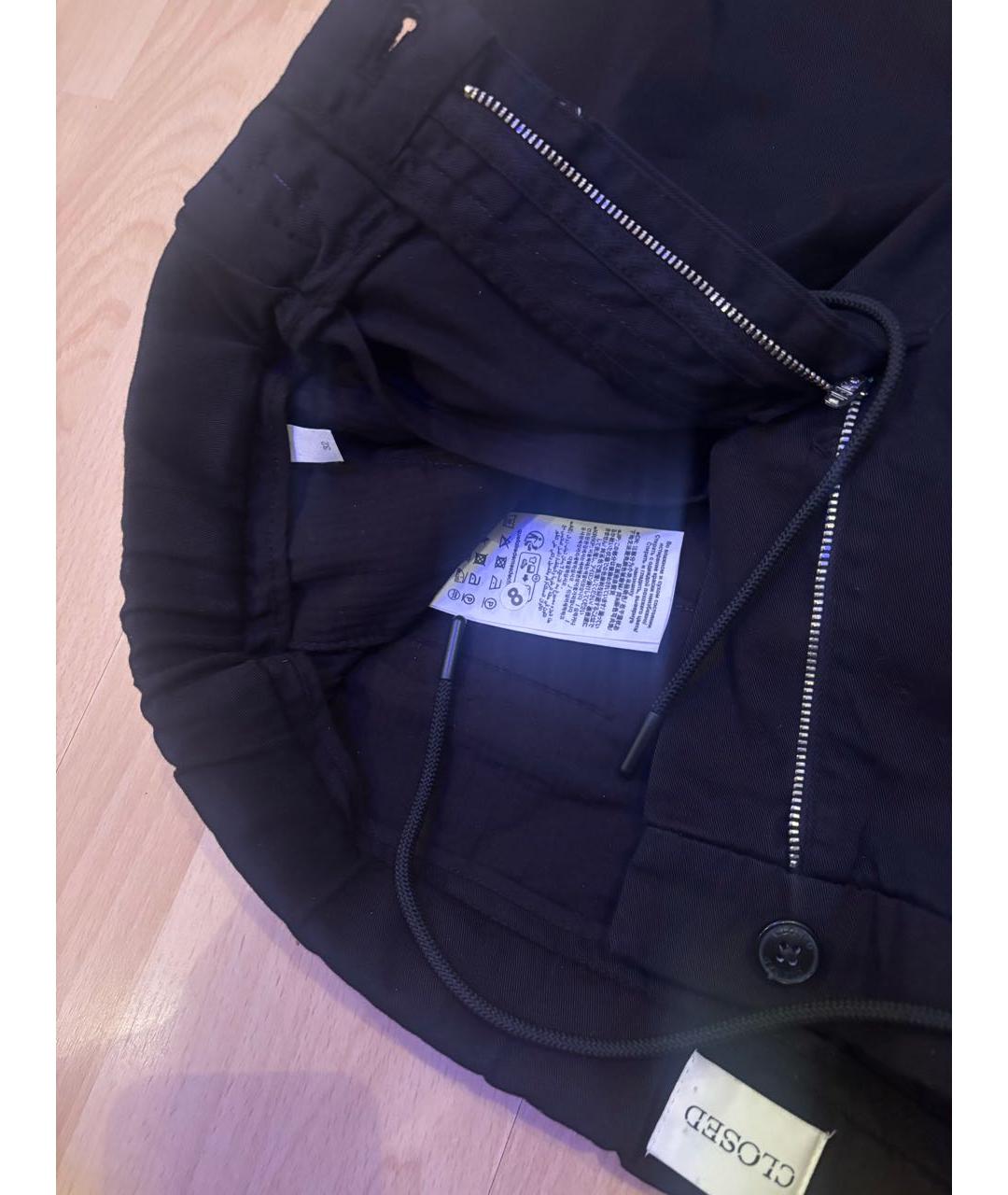 CLOSED Черные хлопко-эластановые повседневные брюки, фото 3