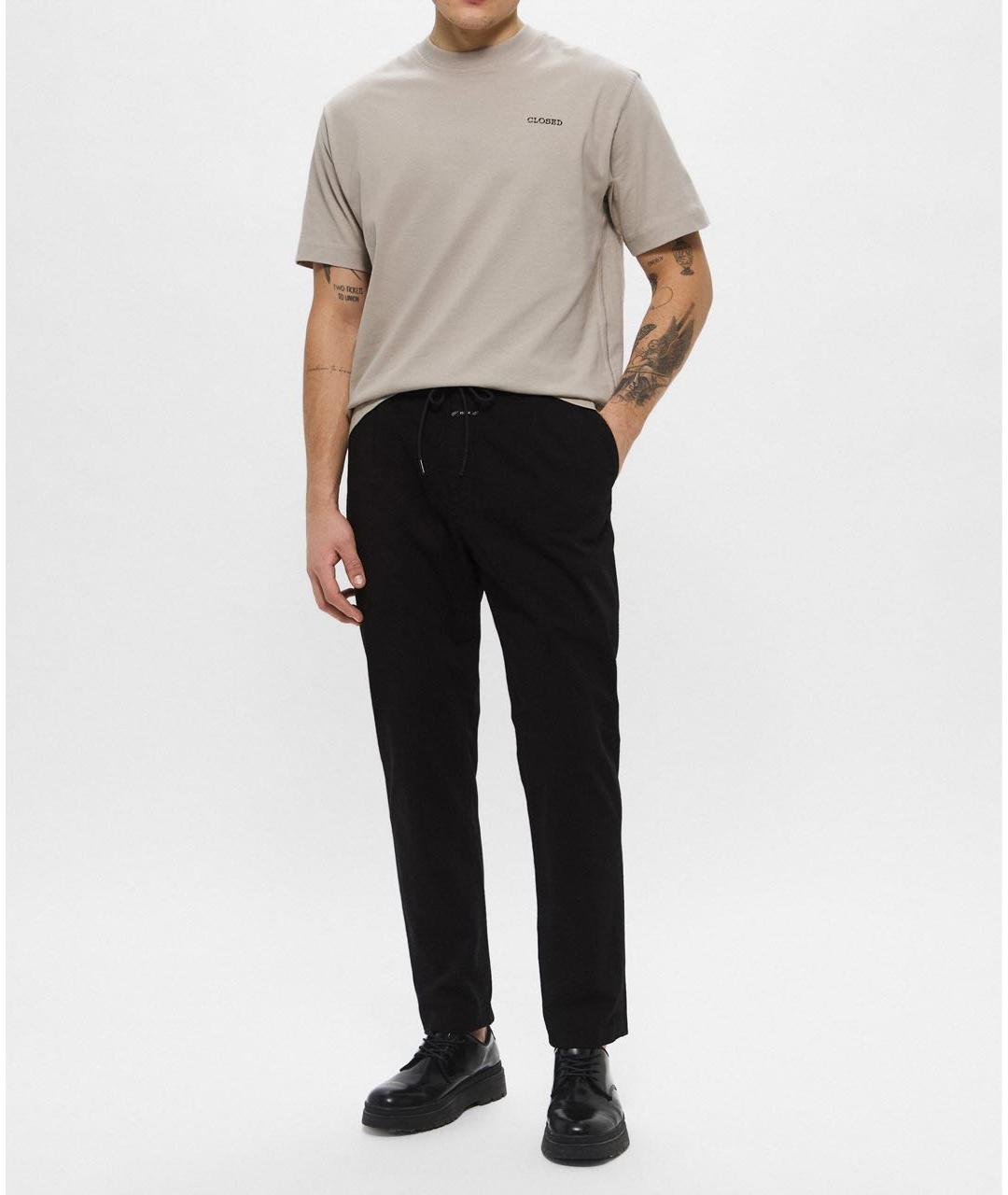 CLOSED Черные хлопко-эластановые повседневные брюки, фото 6