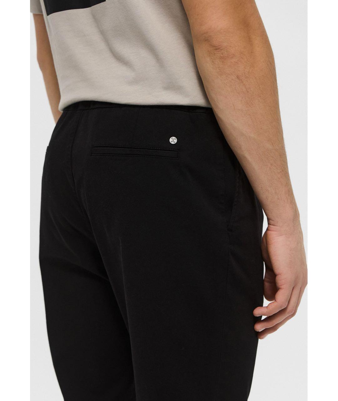 CLOSED Черные хлопко-эластановые повседневные брюки, фото 4