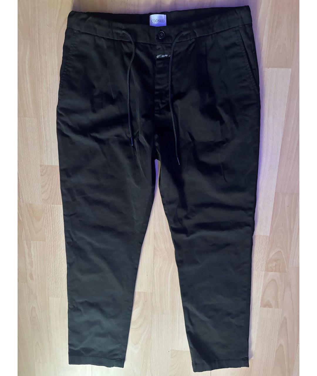 CLOSED Черные хлопко-эластановые повседневные брюки, фото 9