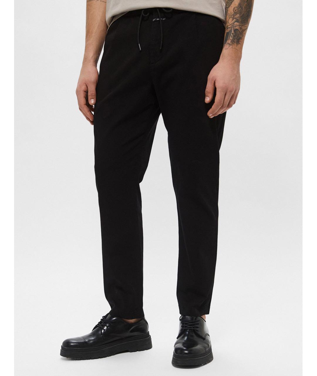 CLOSED Черные хлопко-эластановые повседневные брюки, фото 5