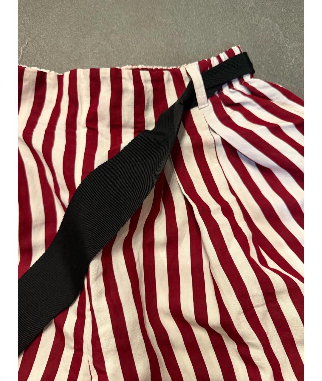 MONNALISA Бордовые вискозные брюки и шорты, фото 3