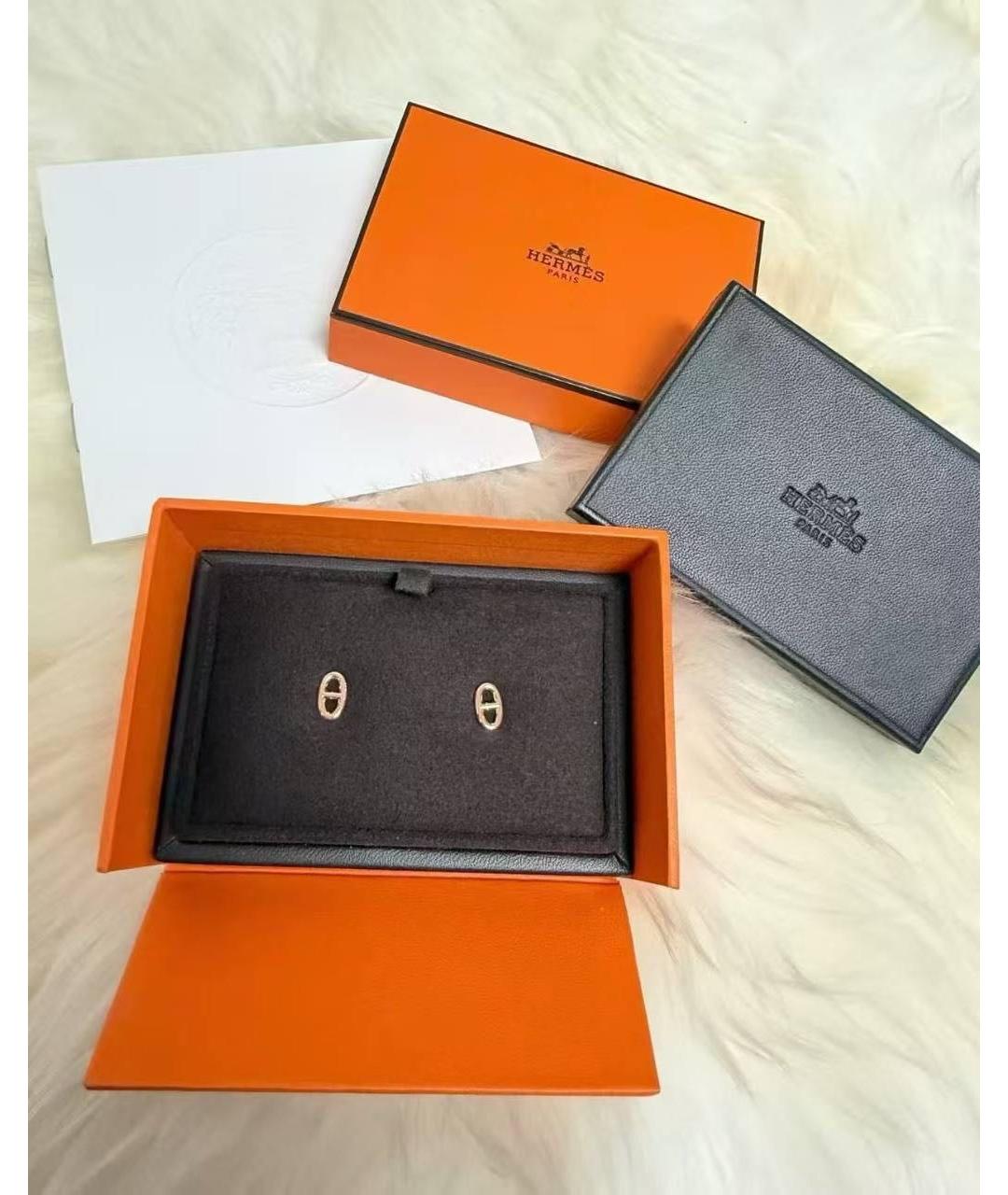 HERMES Золотые серьги из розового золота, фото 2