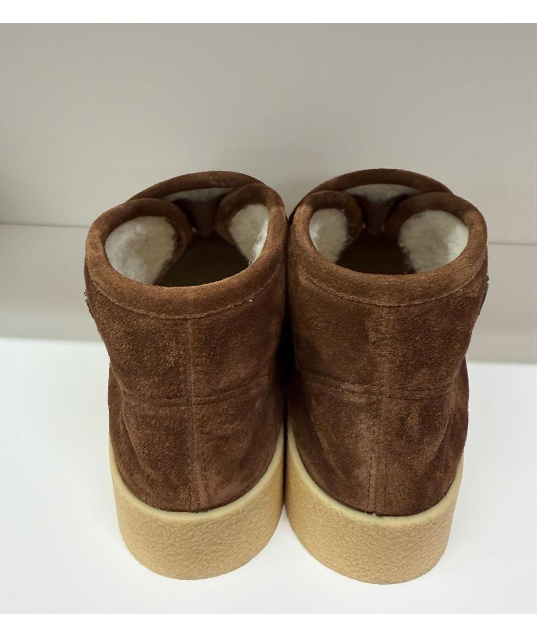 MIU MIU Коричневые замшевые ботинки, фото 4