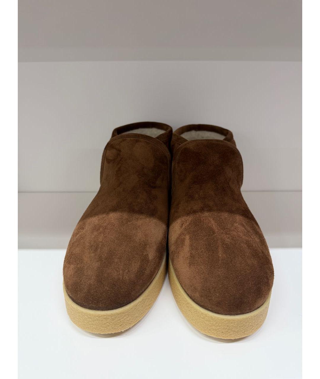 MIU MIU Коричневые замшевые ботинки, фото 2