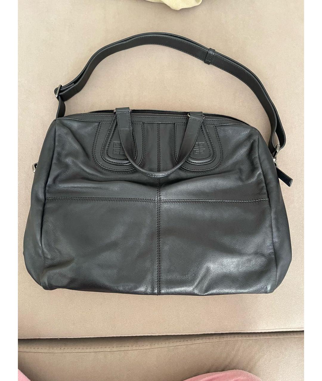 GIVENCHY Черная кожаная сумка с короткими ручками, фото 6