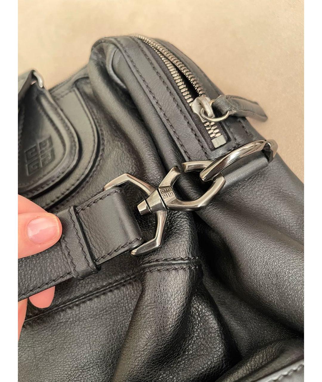 GIVENCHY Черная кожаная сумка с короткими ручками, фото 5