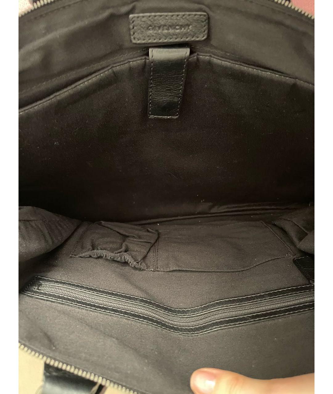 GIVENCHY Черная кожаная сумка с короткими ручками, фото 4