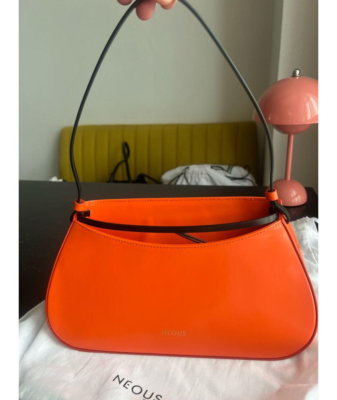 NEOUS Оранжевая кожаная сумка через плечо, фото 2