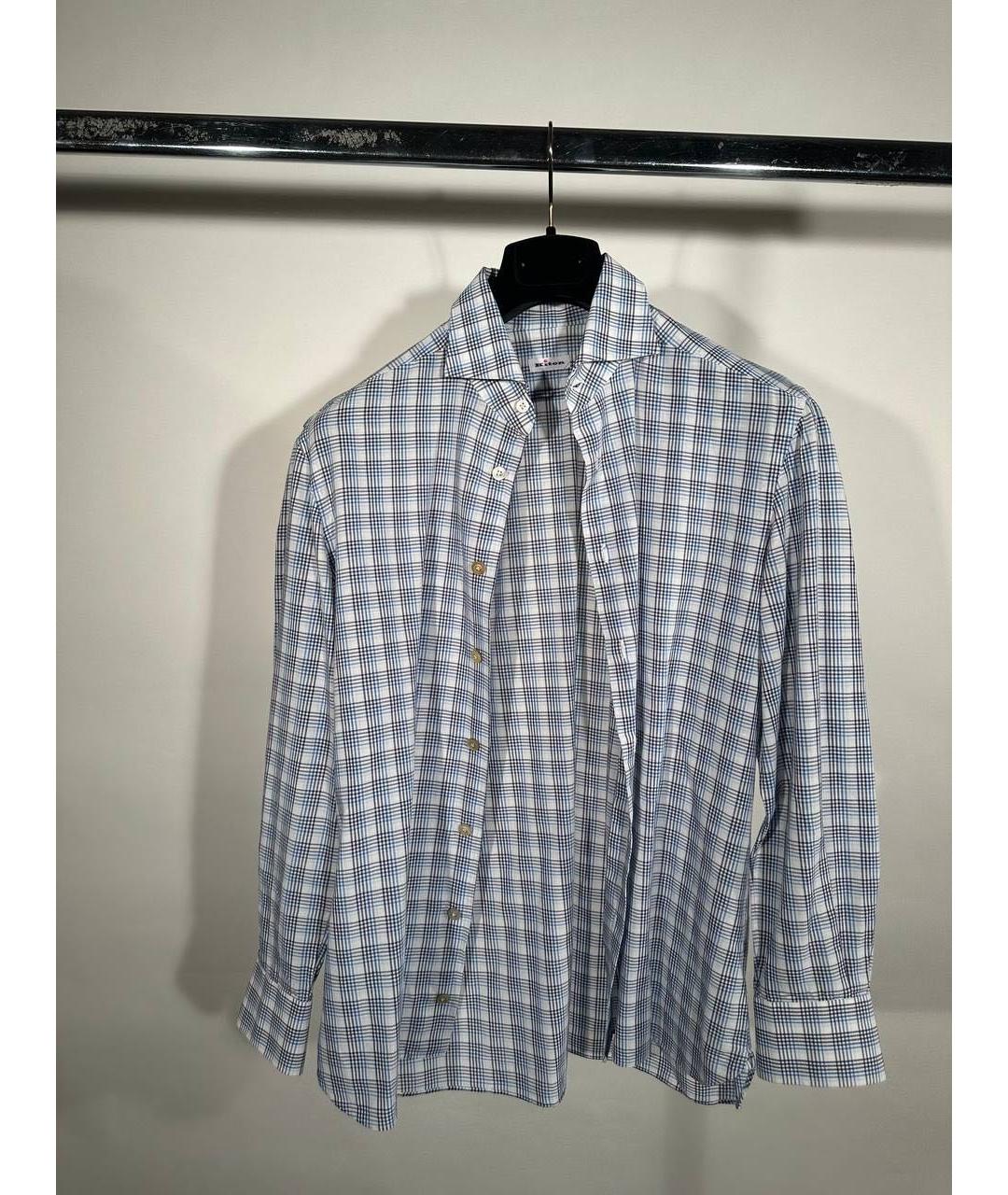 KITON Голубая хлопковая кэжуал рубашка, фото 2