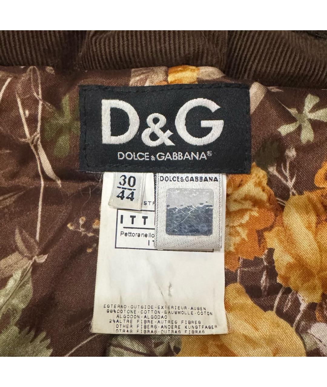 DOLCE&GABBANA Коричневая хлопковая куртка, фото 3