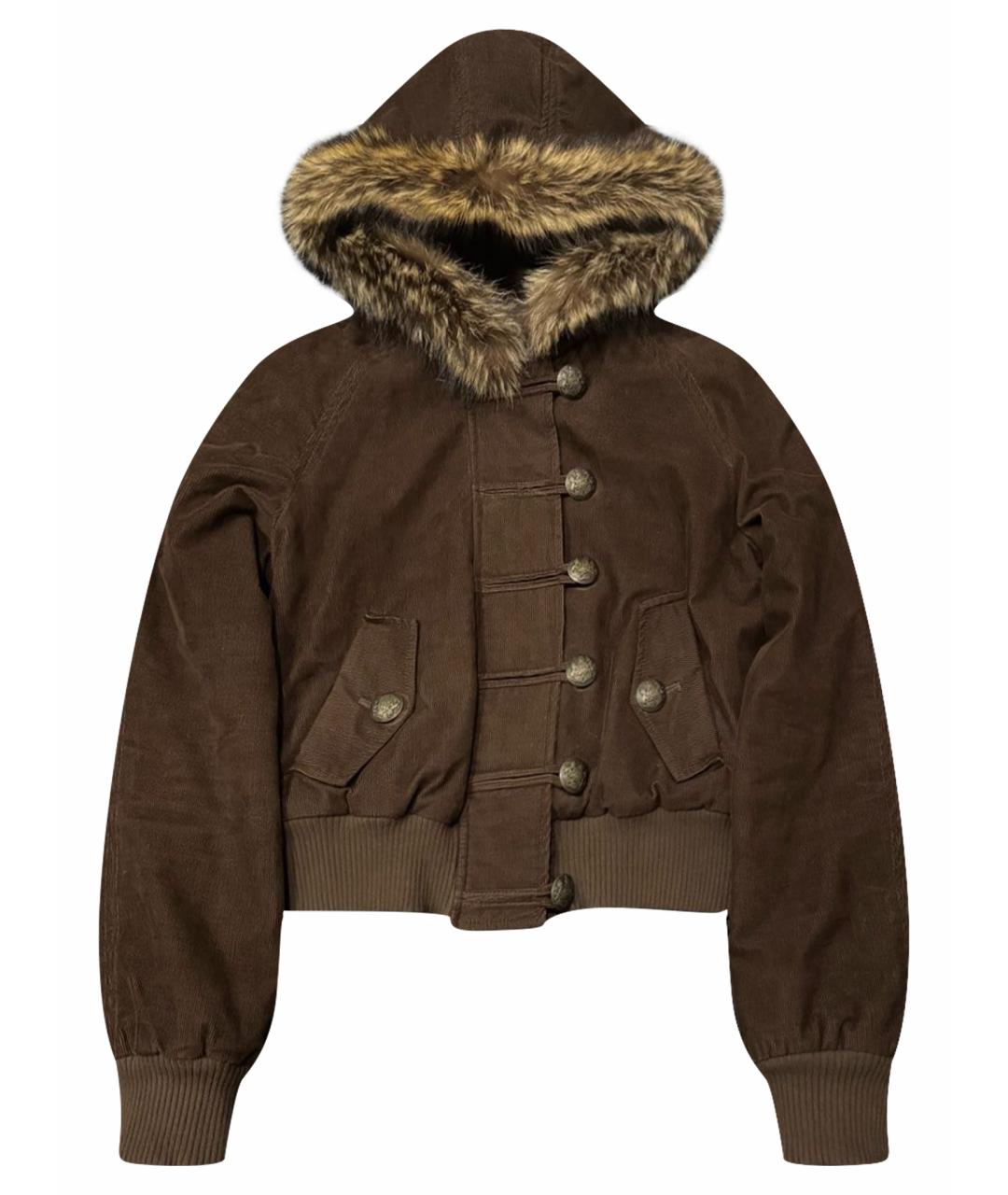 DOLCE&GABBANA Коричневая хлопковая куртка, фото 1