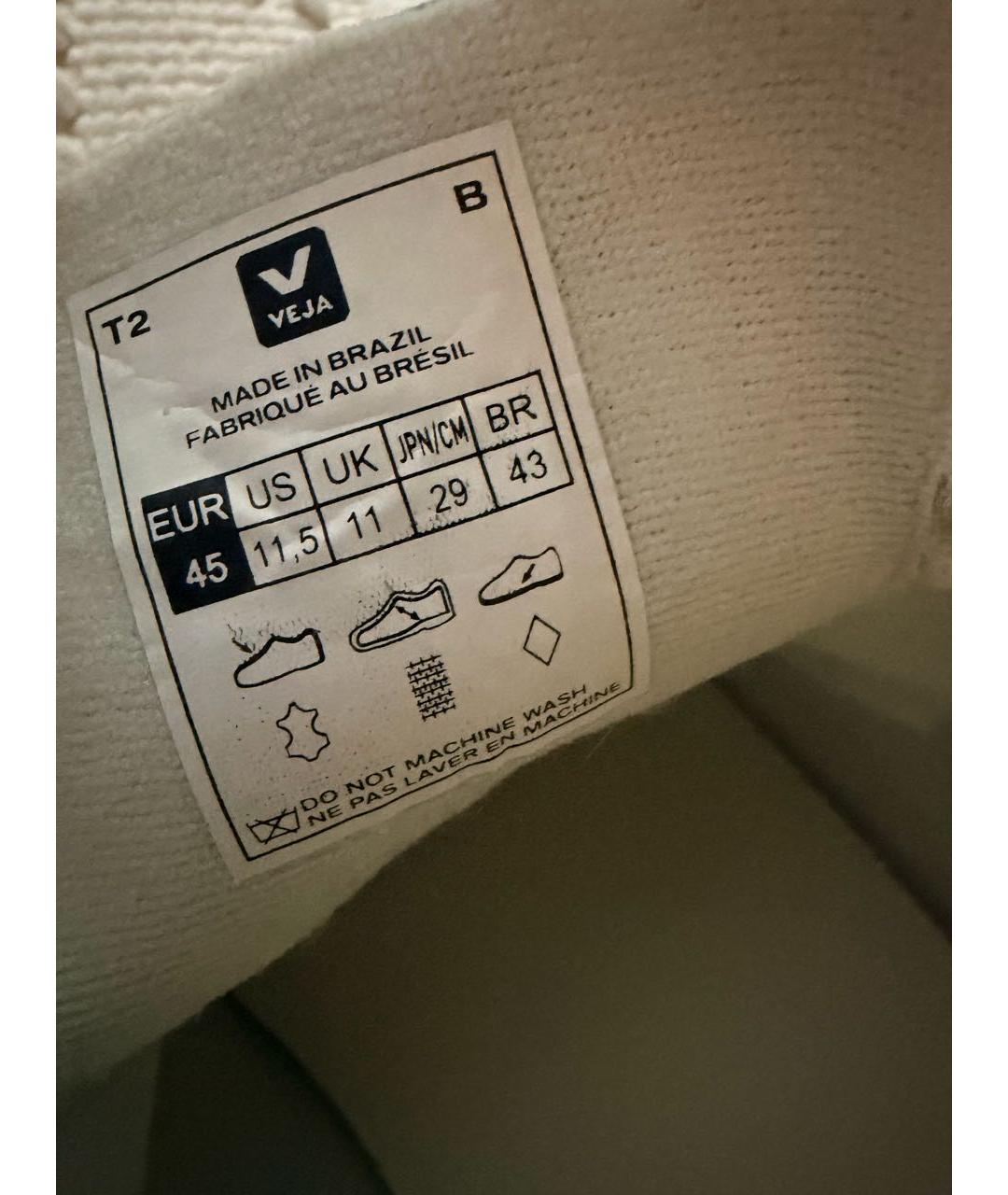 VEJA Белые кожаные низкие кроссовки / кеды, фото 8