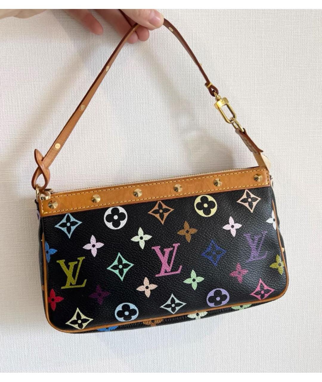 LOUIS VUITTON Черная сумка с короткими ручками, фото 2