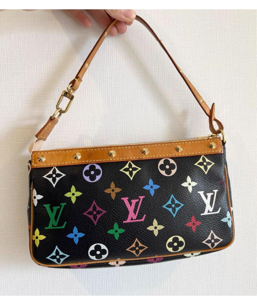 LOUIS VUITTON Черная сумка с короткими ручками, фото 4