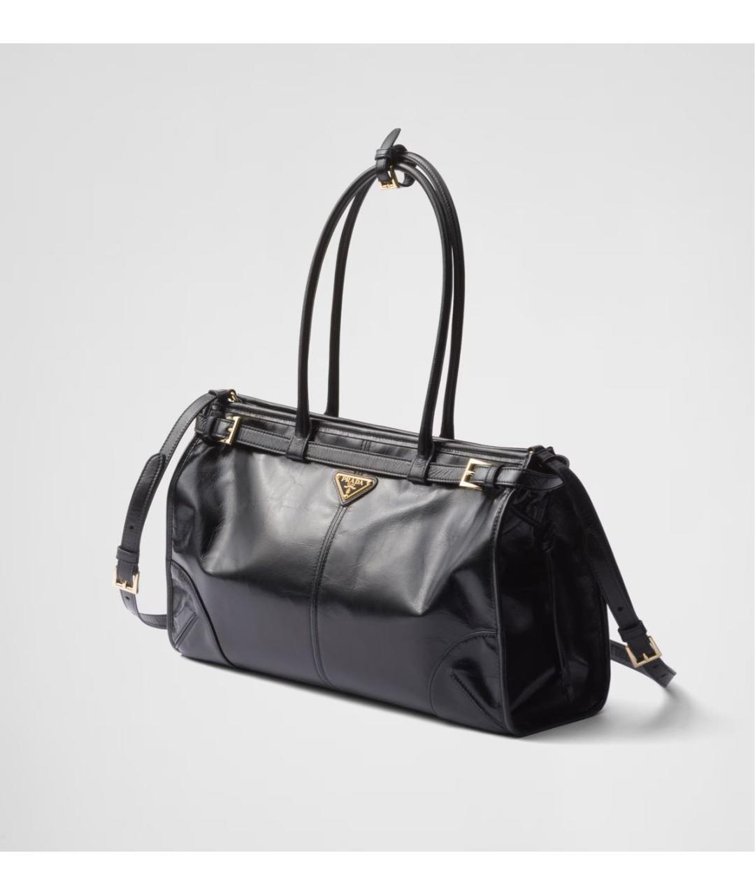 PRADA Черная кожаная сумка через плечо, фото 3