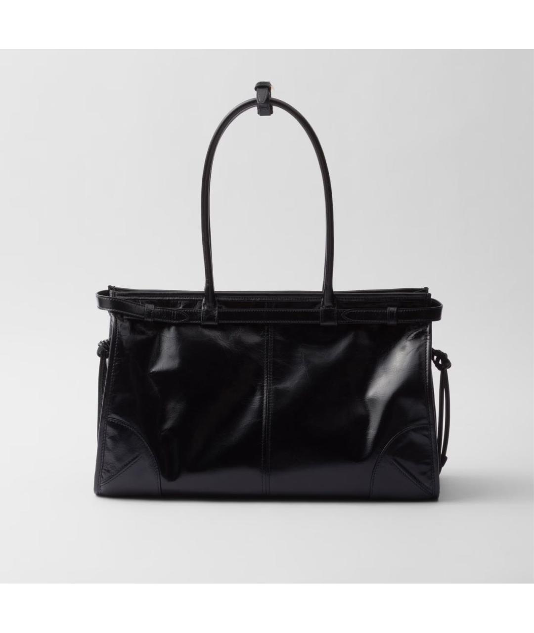 PRADA Черная кожаная сумка через плечо, фото 4