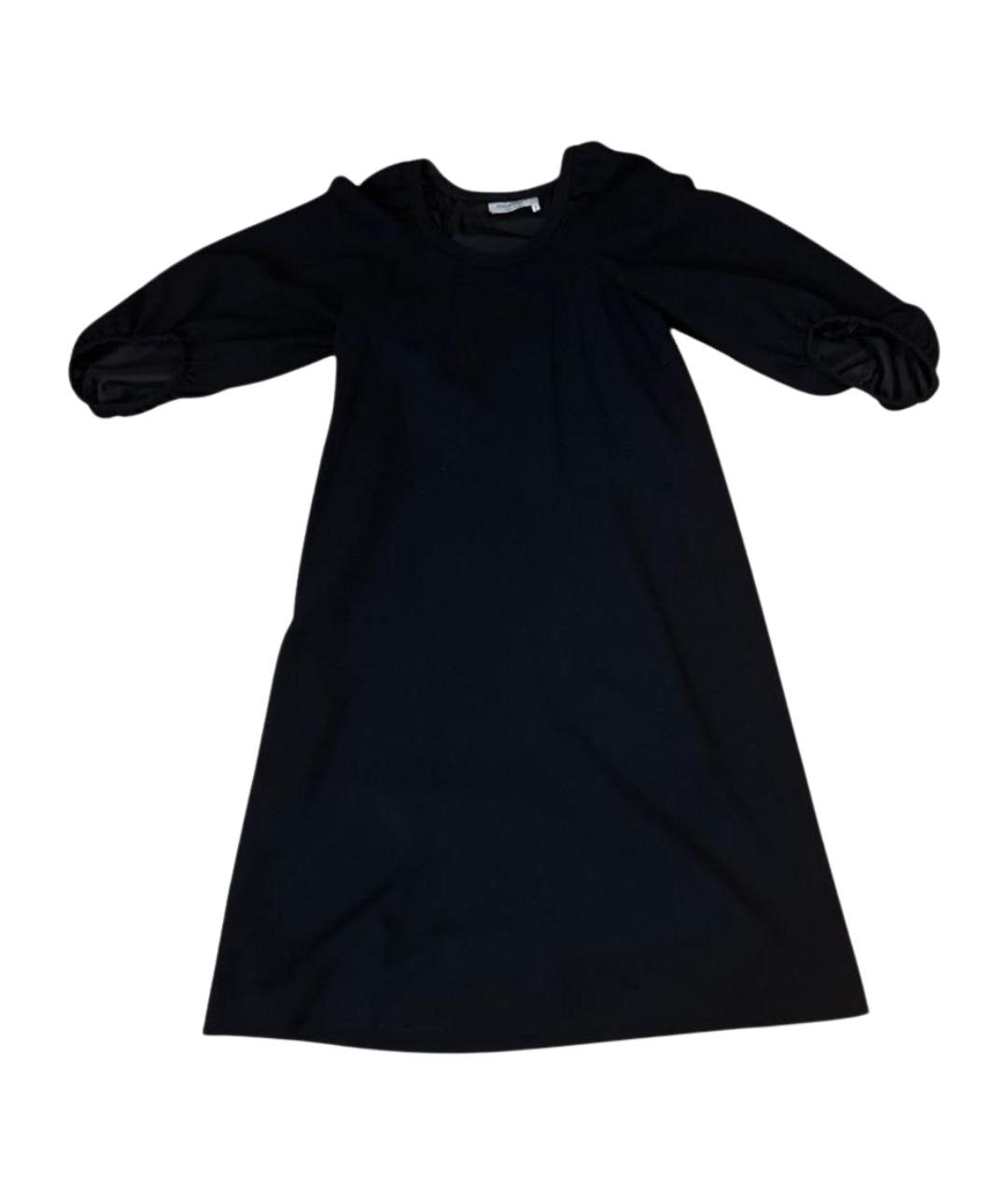 SAINT LAURENT Черное шерстяное коктейльное платье, фото 1