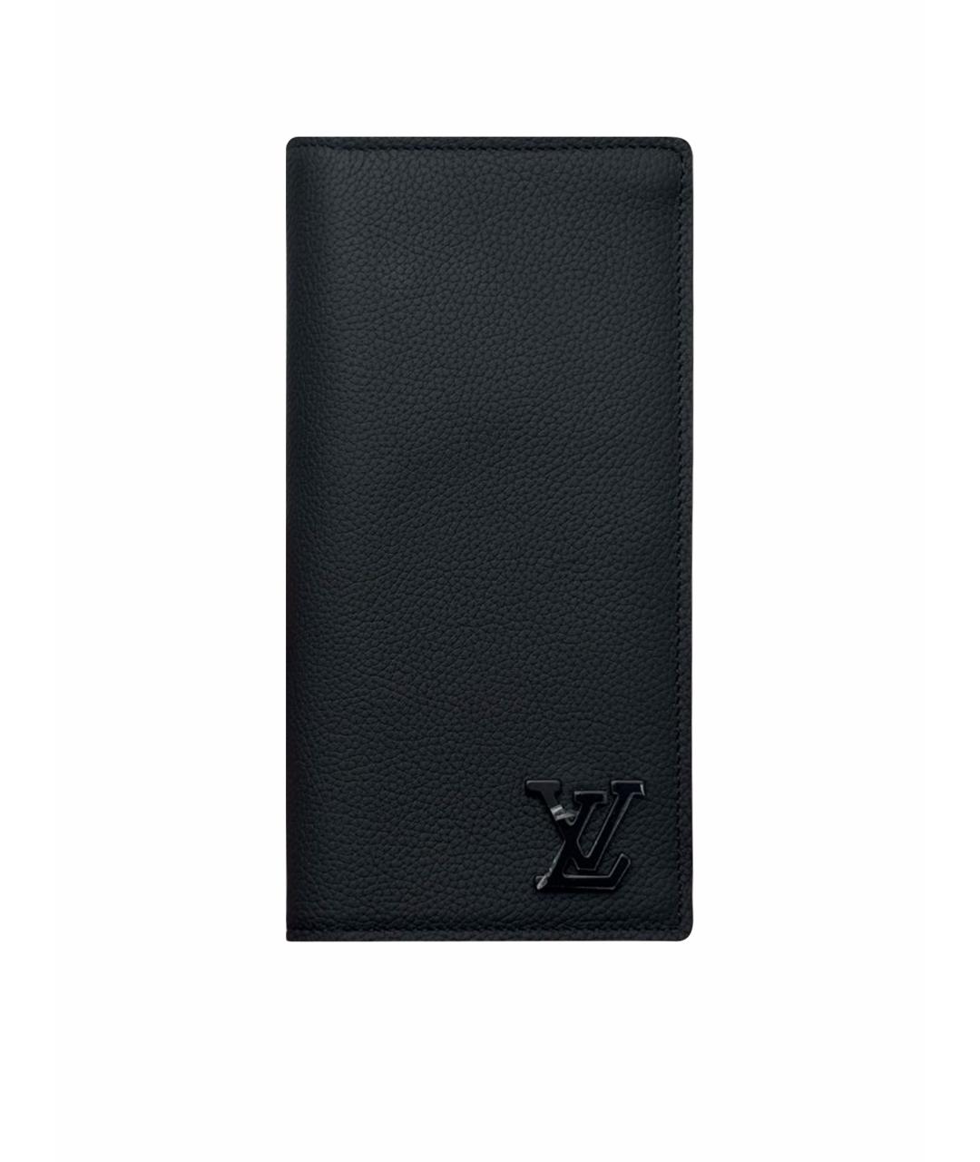 LOUIS VUITTON Черный кожаный кошелек, фото 1