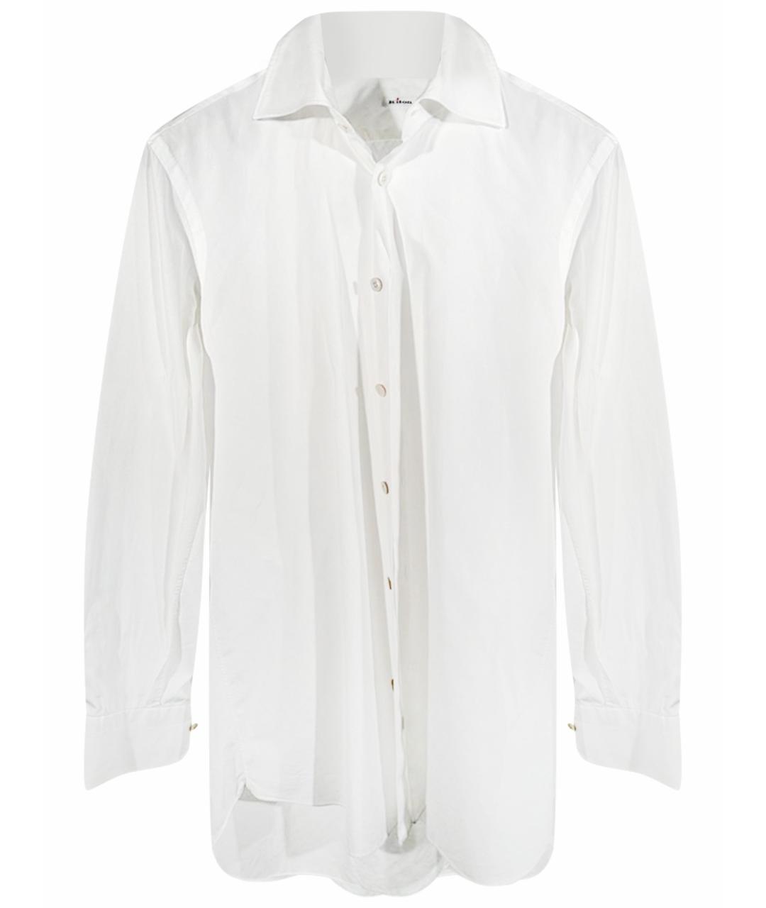 KITON Белая хлопковая классическая рубашка, фото 1