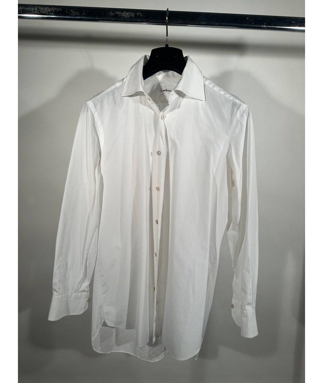 KITON Белая хлопковая классическая рубашка, фото 4