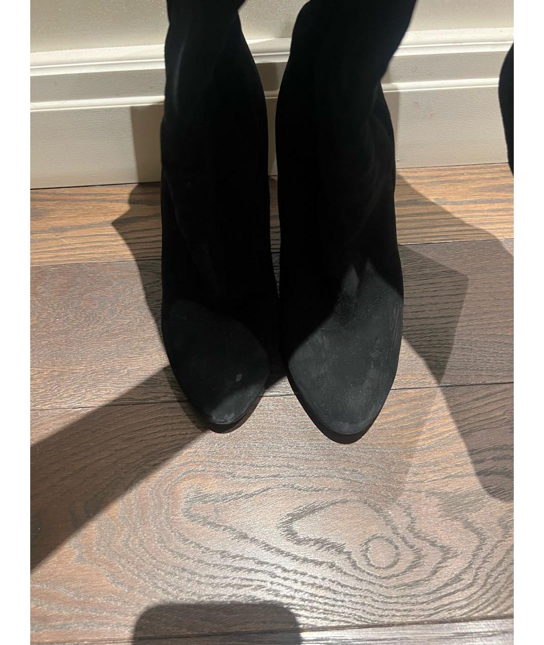 CHRISTIAN DIOR Черные замшевые ботфорты, фото 2