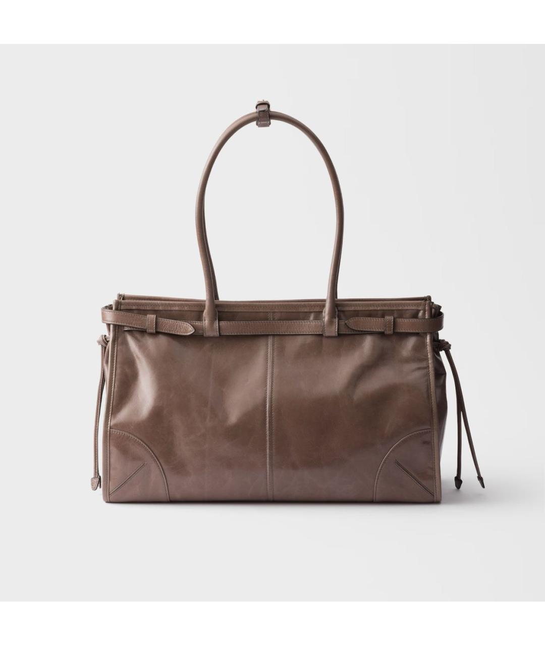 PRADA Коричневая кожаная сумка через плечо, фото 3