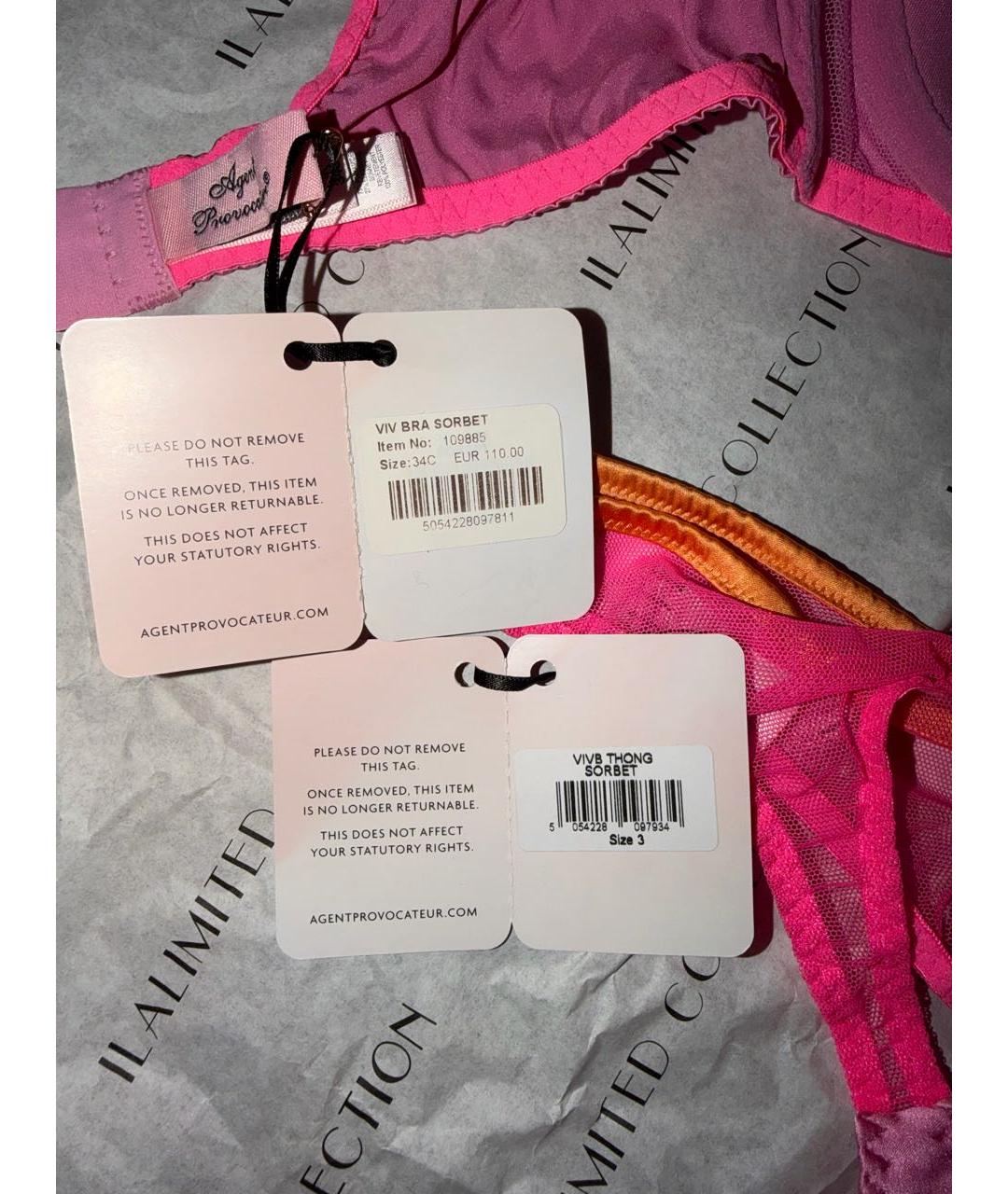 AGENT PROVOCATEUR Розовый комплекты, фото 3