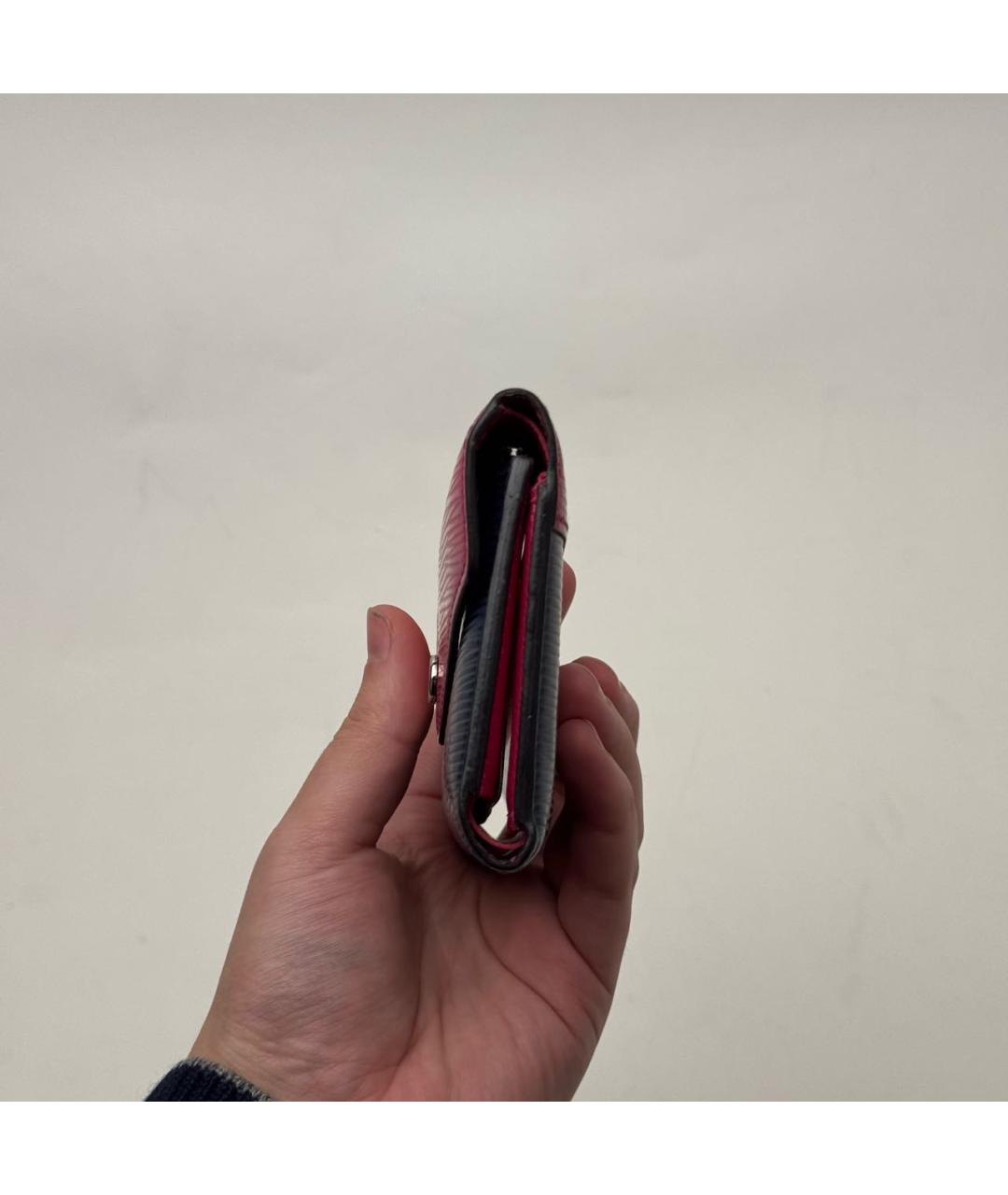 LOUIS VUITTON Темно-синий кожаный кошелек, фото 3