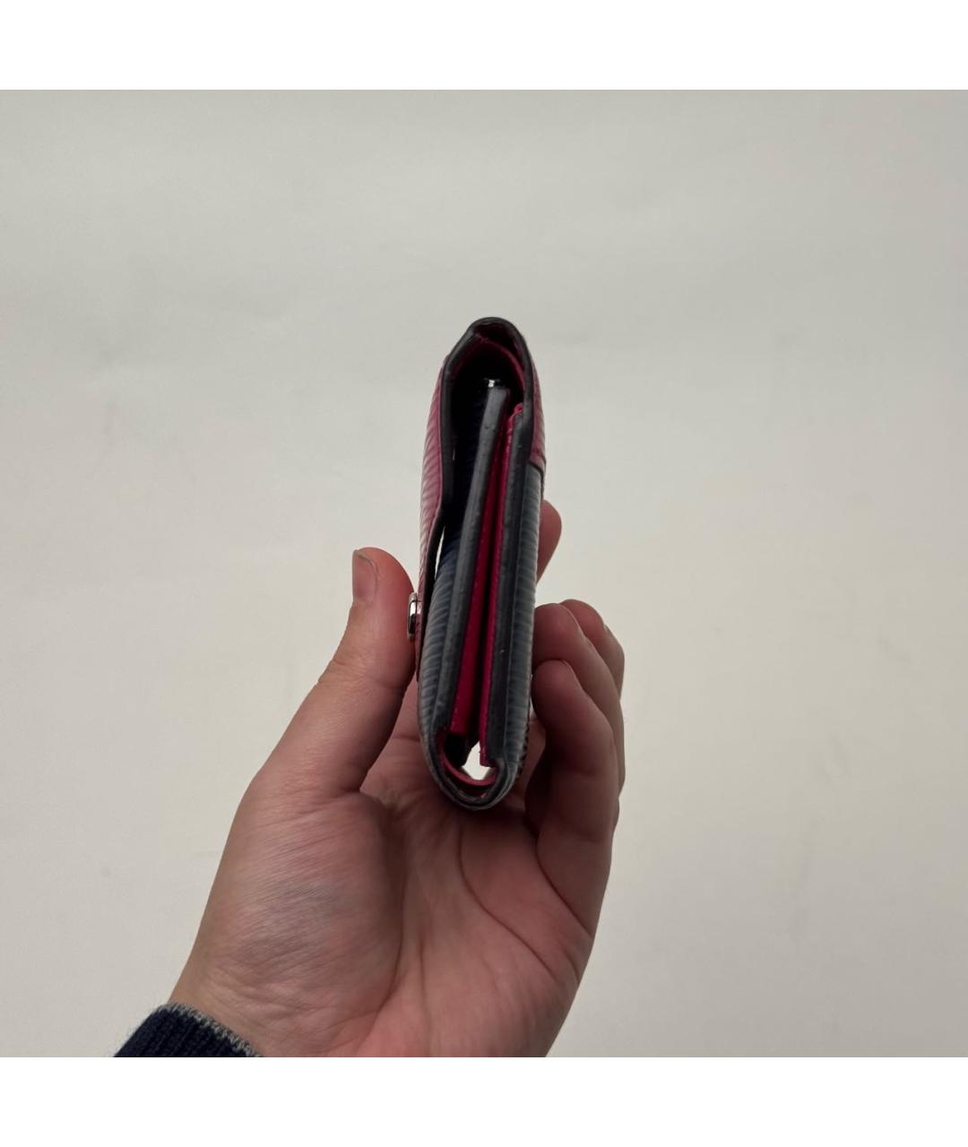 LOUIS VUITTON Темно-синий кожаный кошелек, фото 2