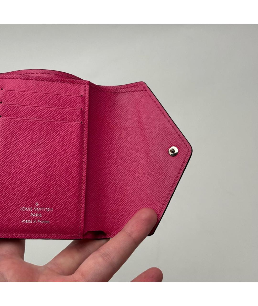 LOUIS VUITTON Темно-синий кожаный кошелек, фото 7