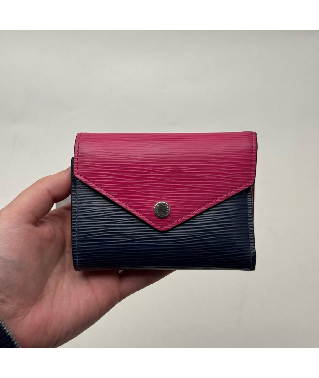 LOUIS VUITTON Темно-синий кожаный кошелек, фото 9