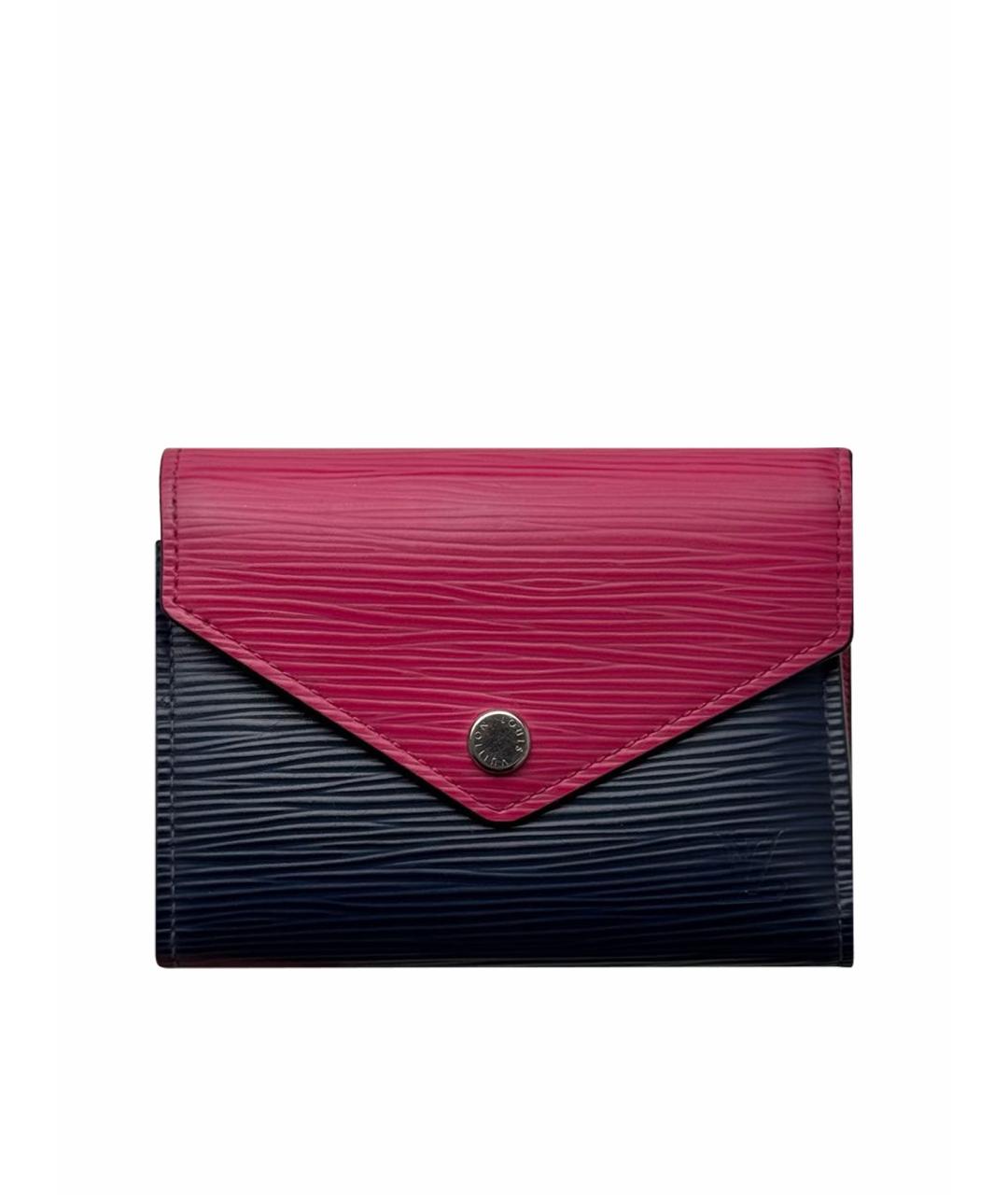 LOUIS VUITTON Темно-синий кожаный кошелек, фото 1