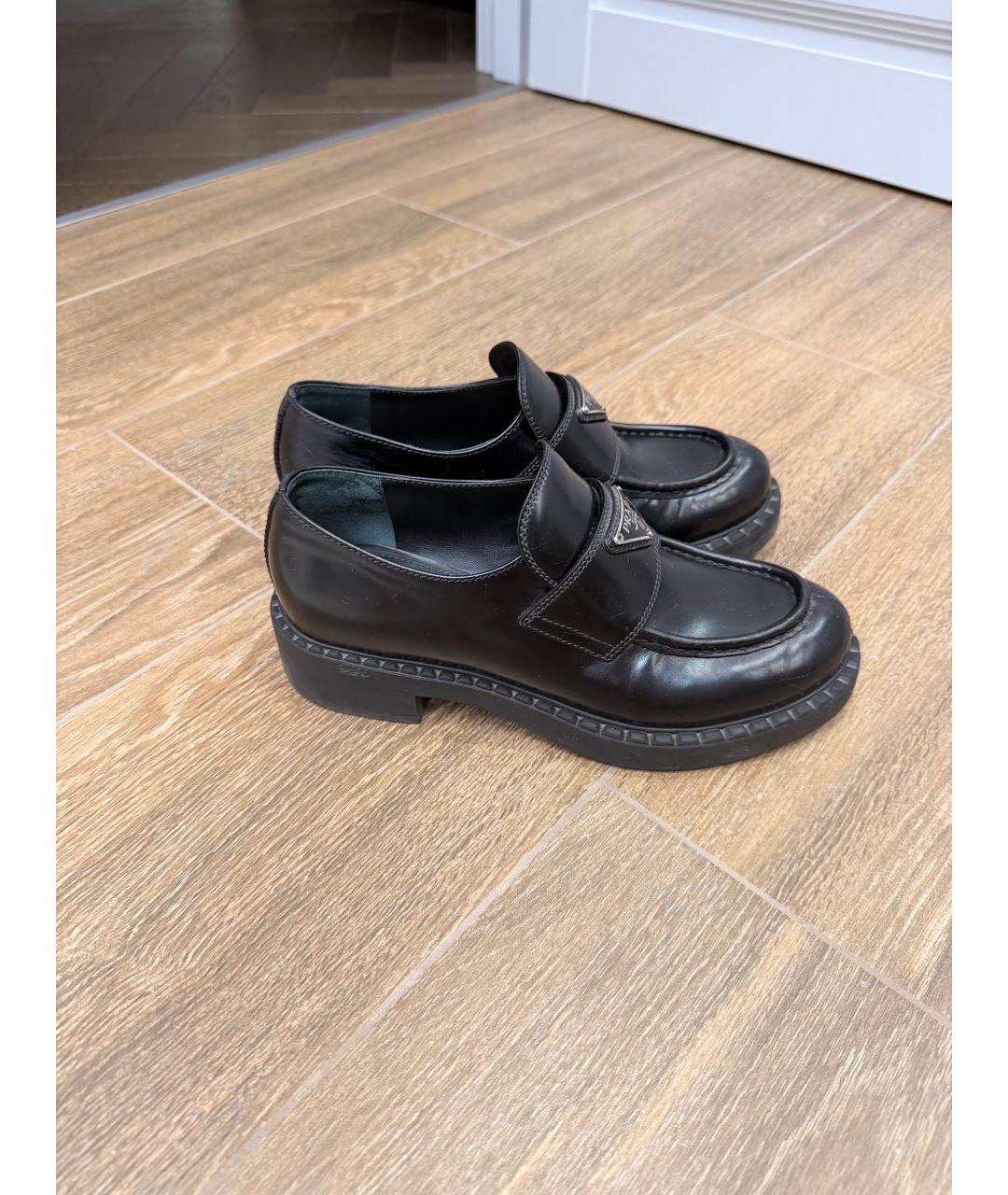 PRADA Черные кожаные лоферы, фото 6