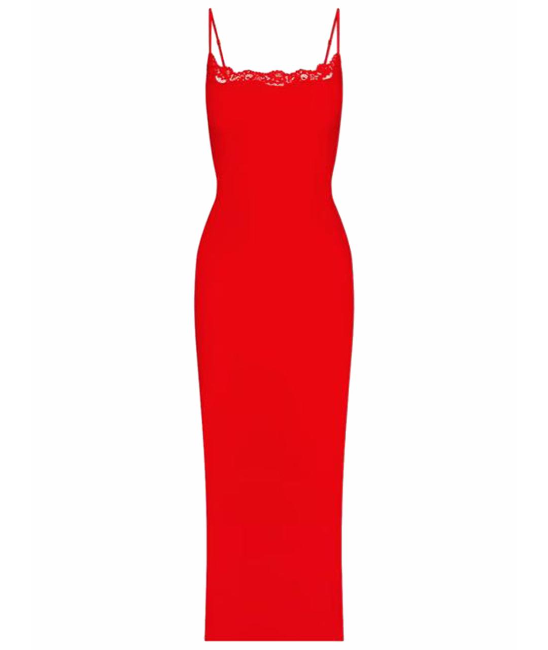 SKIMS Красное кружевное повседневное платье, фото 1