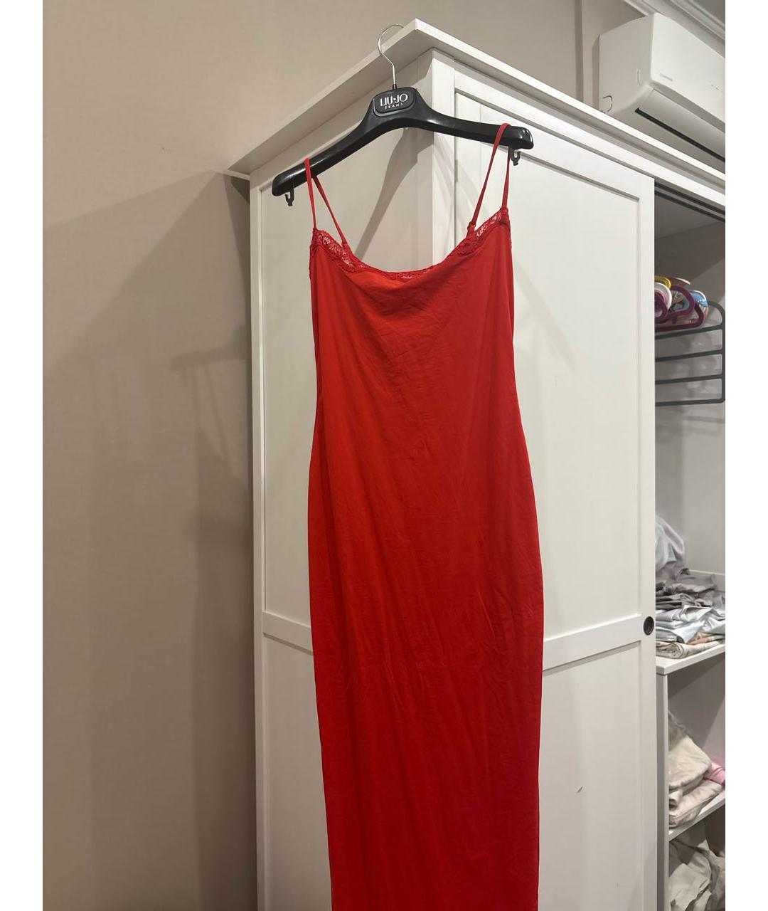 SKIMS Красное кружевное повседневное платье, фото 2