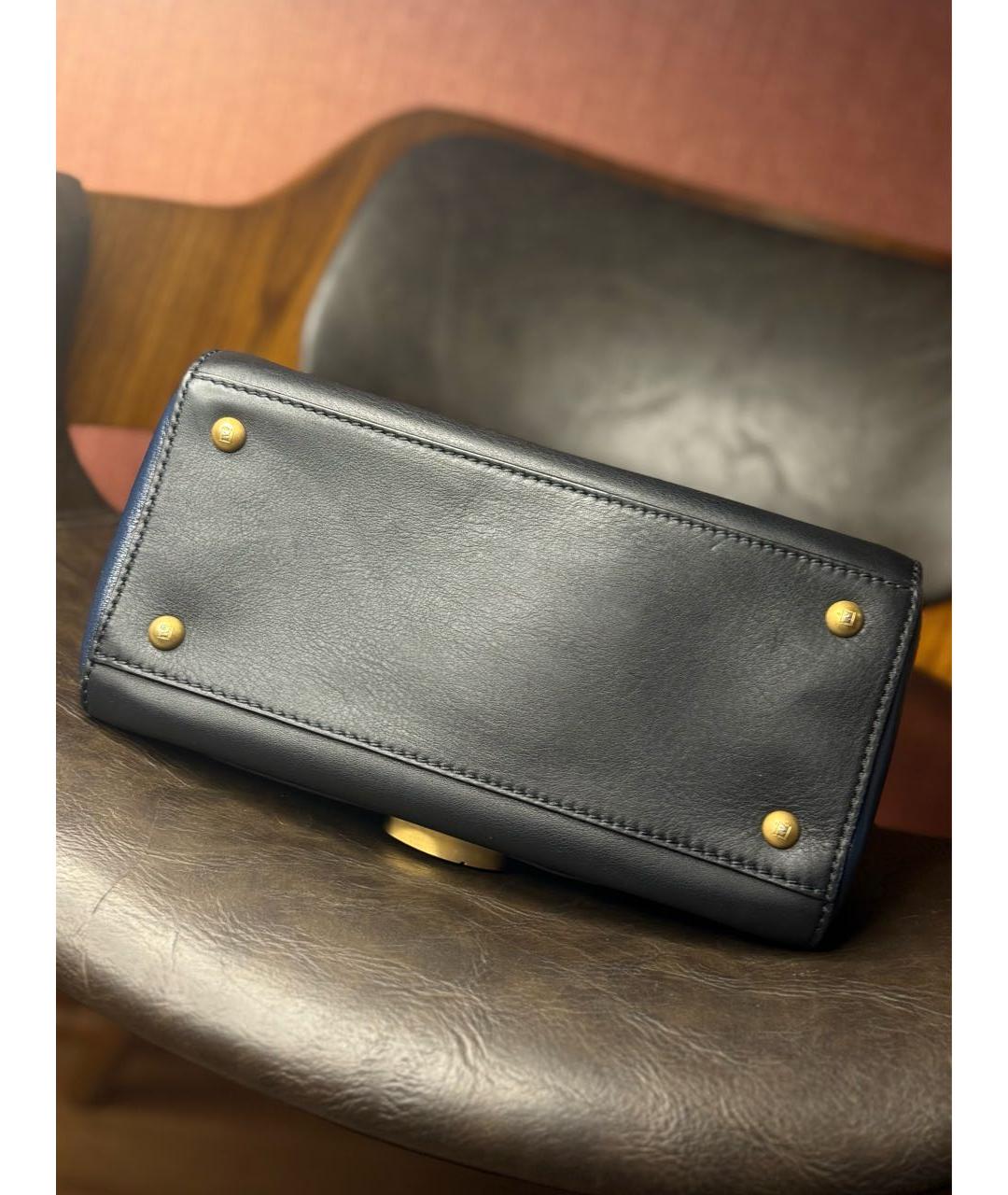 FENDI Черная кожаная сумка через плечо, фото 5