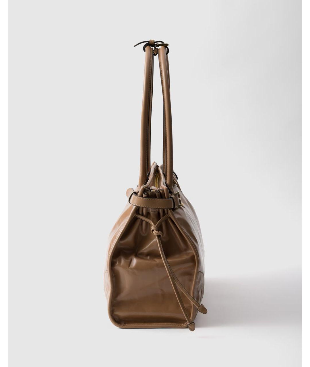 PRADA Коричневая кожаная сумка через плечо, фото 5