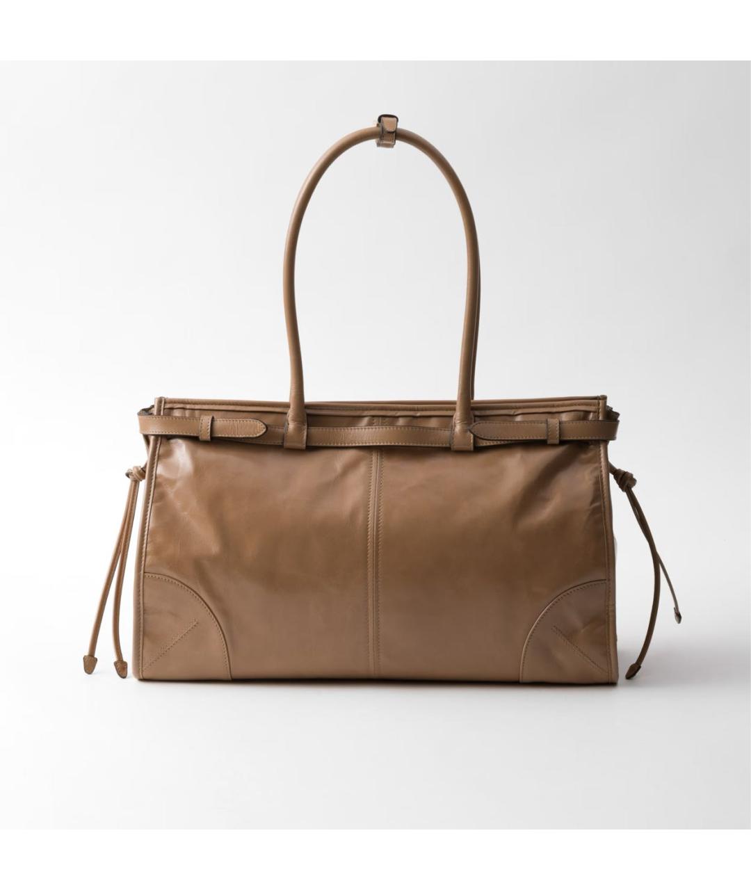 PRADA Коричневая кожаная сумка через плечо, фото 4